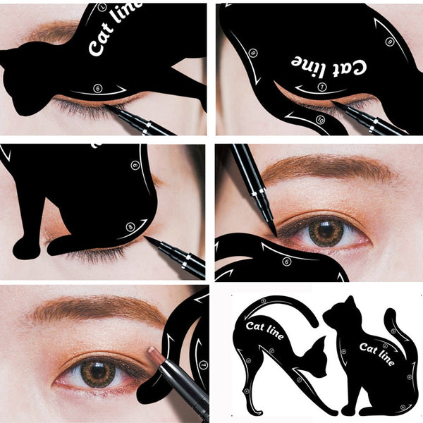 2Pcs Women Cat Line