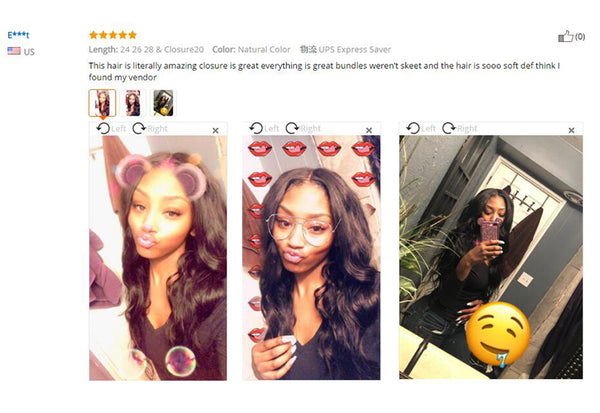 Brazilian Body Wave 3 Bundles with Closure