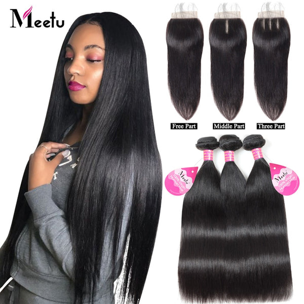 Malaysian Hair Bundles with Closure