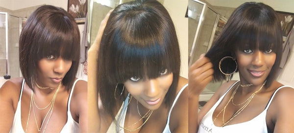 Straight Short Bob Lace Front