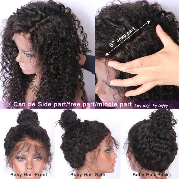 Curly Human Hair Wig Lace