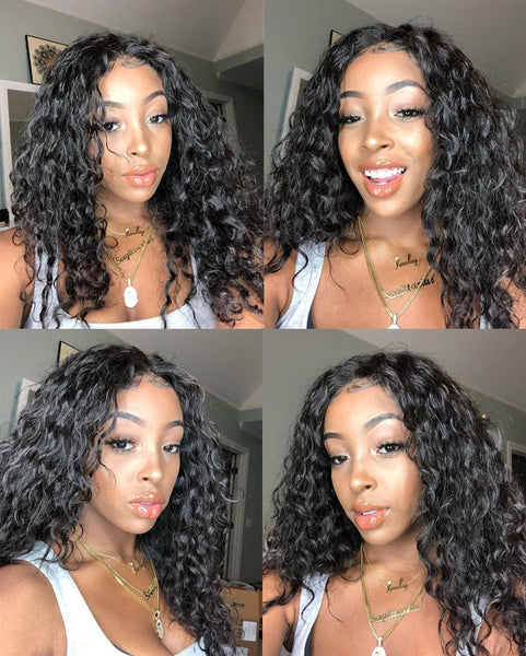 Curly Human Hair Wig Lace